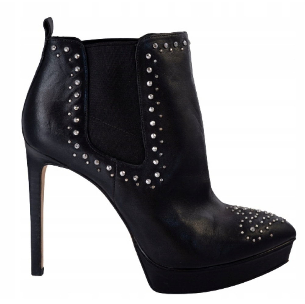 Michael Kors Black Studded Heeled Boots SIZE 7